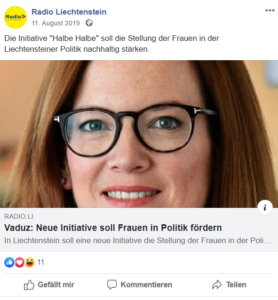 Das Radio Liechtenstein postet seinen eigenen Beitrag OI_104 zur Ankündigung der Initiative
