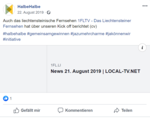 Das Initiativkomitee postet den Beitrag OI_103 des Liechtensteiner Fernsehen, der über den Kick off der Initiative berichtet
