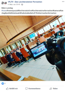 1FLTV postet Bild von Landtags-Berichterstattung
