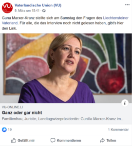 VU teilt Interview mit Gunilla Marxer-Kranz vom 07.03.2020 OI_13