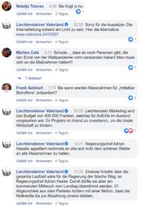 Liechtensteiner Vaterland berichtet live von Pressekonferenz am 03.04.20, ab 07:49 wird berichtet, dass Abstimmung verschoben wird Kommentar zu SM_45
