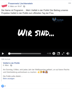 Video von Vielfalt in der Politik zum Weltfrauentag SM_51 und SM_52 geteilt von Frauennetz Liechtenstein