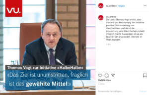 VU erklärt, weshalb Thomas Vogt gegen die Initiative ist