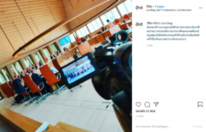 1FLTV postet Bild von Landtags-Berichterstattung