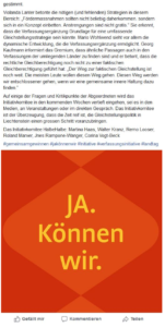 Initiativkomitee teilt am 06.03.20 einen Forumsbeitrag, der in verschiedenen Tageszeitungen erscheint (Teil1/2 Teil1: SM_7)