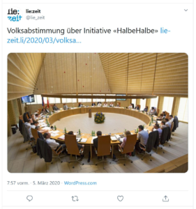 LIE-ZEIT teilt einen Zeitungsartikel zu halbehalbe im Landtag