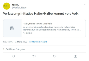 RadioL teilt mit, dass halbehalbe vors Volk kommt