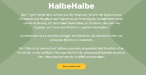 Entstehung und Vorstellung der HalbeHalbe Initiative.